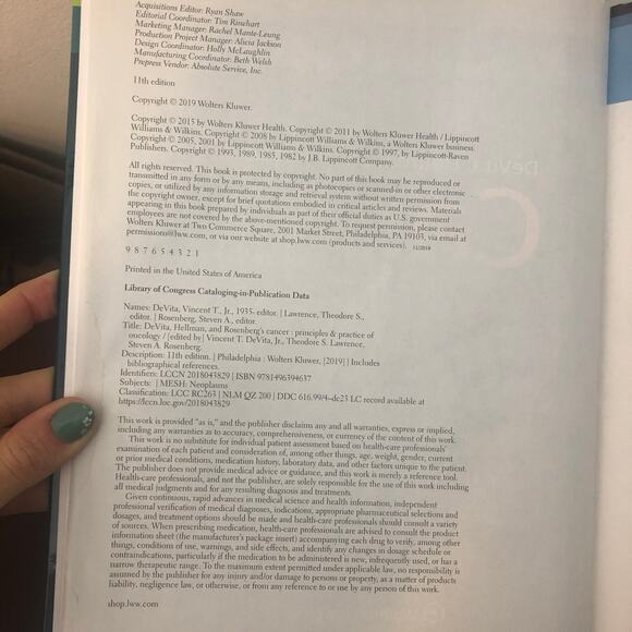 Cancer Principles & Practice of Oncology DeVita Hellman Rosenberg 11th edition - Picture 9 of 10